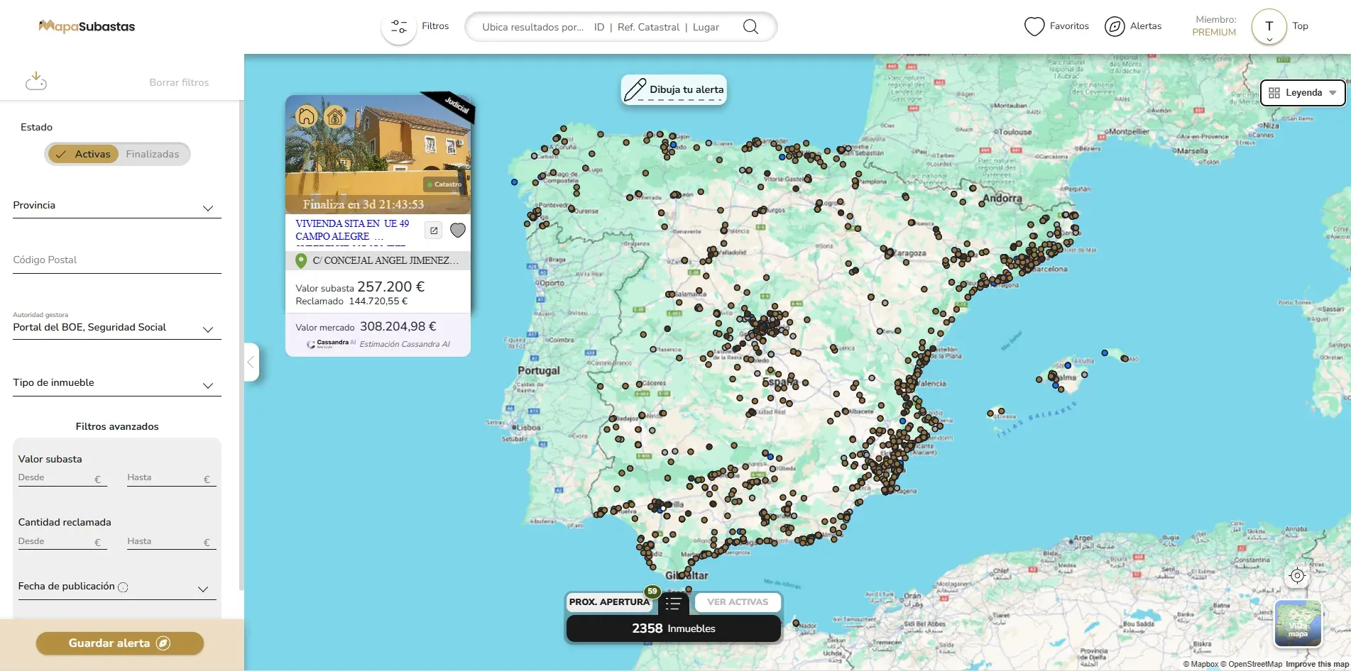 Diferencia entre tasación oficial y valor de mercado